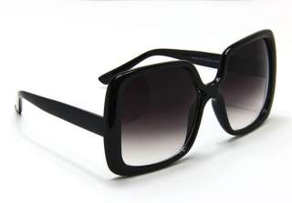 New Womens Vintage Style Black XL Oversized Jackie O Sunglasses 