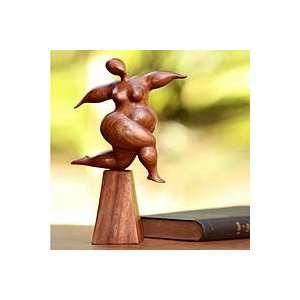  NOVICA Wood sculpture, Be Happy