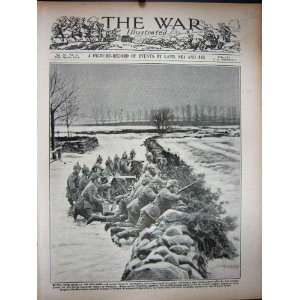  1915 German Soldiers Machine Guns Poland Snow WW1