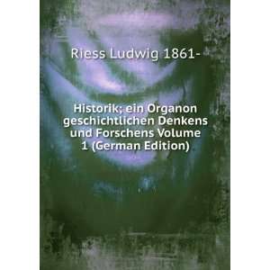   und Forschens Volume 1 (German Edition) Riess Ludwig 1861  Books