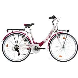  Lombardo Charbonnel Bike (Fuchsia/White, 26 Inch x 18 Inch 