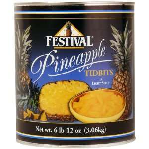 Festival Pineapple Tidbits in Light Syrup, 6.75 Pound  