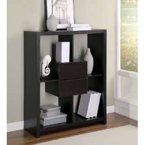  Monarch Cappuccino Hollow Core Bookcase with Drawers