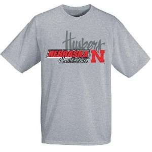    Nebraska Cornhuskers Ash Mascot Backdrop T shirt