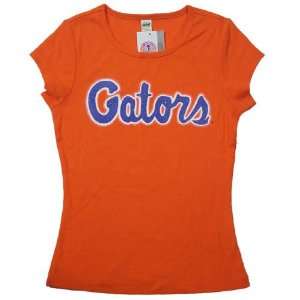   Florida Gators Orange Ladies Glitter Script T shirt