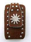 Brown Leather Western Belt Clip Cell/ Smart Phone Case Montana West w 