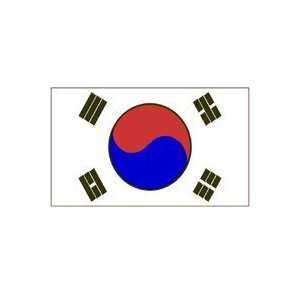  Korea   South   4x6ft Nylon Flag with Indoor Pole Hem and 