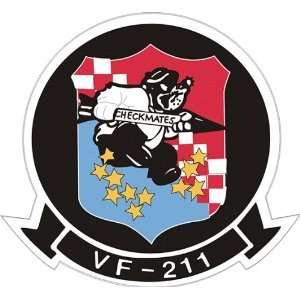  US Navy VF 211 Fighting Checkmates Squadron Decal Sticker 
