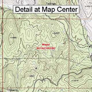  USGS Topographic Quadrangle Map   Mayer, Arizona (Folded 