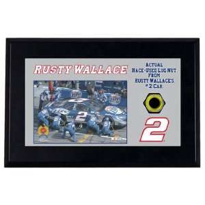  Wallace, Rusty Race Used Lug Nut Plaque