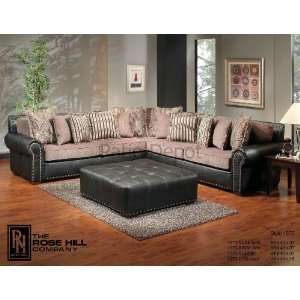 Rose Hill Furniture 1973 Sectional, Chair, and Ottoman