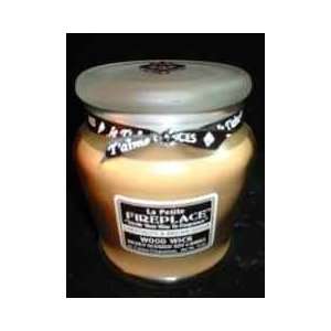 Chestnuts & Brown Sugar   La Petite Fireplace Soy Wood Wick Candle 