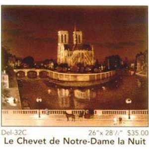 Chevet De Notre Dame La Nuit    Print