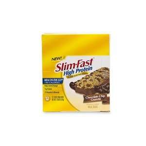  Slim Fast Chewy Chocolate Chip Granola Bar   1.97 Oz X 6 