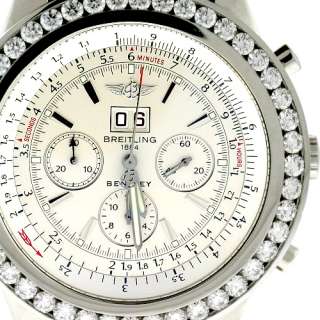 Breitling Bentley 6.75 A44362 with Diamond Bezel 7.20 ct Authentic 