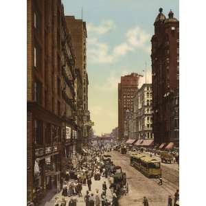  State Street in Chicago, ca. 1900   Exceptional Print of a 