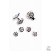 Soleil Sterling Silver Cufflinks and Studs  