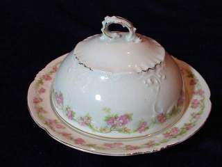 HABSBURG CHINA MZ AUSTRIA HAB95 COVERED BUTTER W INSERT  