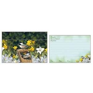 Chickadees Recipe Box with 50 Recipe Cards and 8 Divider 
