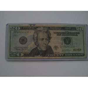  Twenty Dollars Star Note Series 2004 $20 Bill EF05241132 
