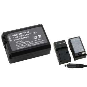   Charger+Battery For Sony NP FW50 NEX 5 NEX 3 NEX5 NEX3
