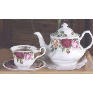  Garden Rose Bone China cup and saucer, imported from 