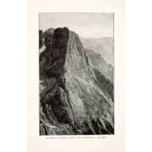  1905 Print Famous Dolomite Peak Sasso Maggiore Italy 