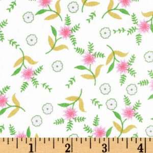  44 Wide Floral Ditzy Fuchsia/White Fabric By The Yard 