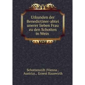   in Wein . Austria)., Ernest Hauswirth Schottenstift (Vienna  Books
