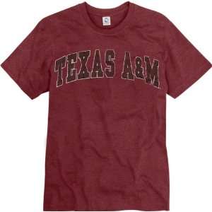 Texas A&M Aggies Heather Maroon Tradition Ring Spun T Shirt  