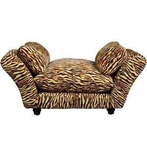   Furniture   Open Back Sofa for Pets   Smooth Zebra Print