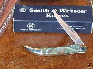 Smith and Wesson Blue Swirl Toothpick Knife #SWTPBL  