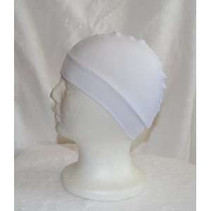    White Dome Hat   Spandex Wave Builder Du rag Cap