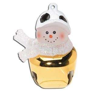  Snowman Bell Ornament (Gold)