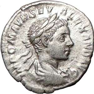 Severus Alexander 224AD Rare Ancient Silver Roman Coin SALUS Health 