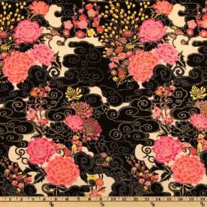  44 Wide Asian Collection Asian Blossoms Pink Fabric By 
