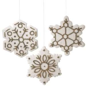    Pack of 3 Large Snowflake Christmas Decorations