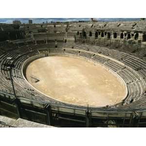 Roman Amphitheatre in Nimes in the Gard Area of Languedoc Roussillon 