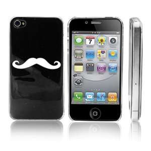 Transparent Snap On Clear iPhone Cover Case for 4/4S iPhone   Mustache 