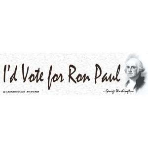  Stickers Id vote for Ron Paul George Washington 
