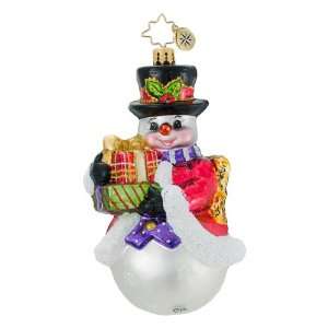  Christopher Radko Glass Winter Whimsy Snowman Christmas 
