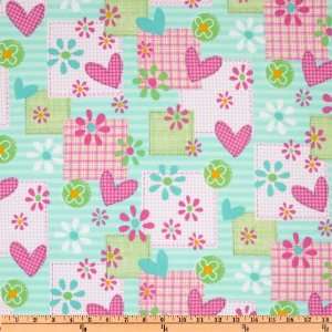   and Me Flannel Patch Aqua Fabric By The Yard Arts, Crafts & Sewing