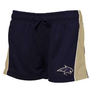   State Bobcats Ladies Navy Blue Colt Workout Shorts