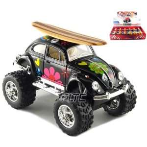   1967 VW Beetle Flowers with Surfboard 4x4 Monster Toys & Games