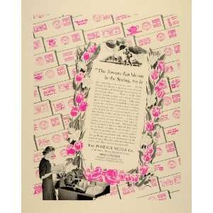   Ad Pitney Bowes Postage Meter Mail Tulips Stamford   Original Print Ad