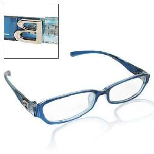   Blue Plastic Full Rim Clear Lens Plano Glasses