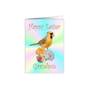  Grandson Happy Easter Cardinal Roses Card Health 