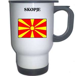 Macedonia   SKOPJE White Stainless Steel Mug