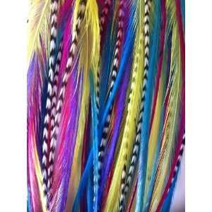   Feathers Hair Extension Made up of 5 Quality Skinny Salon Feathers