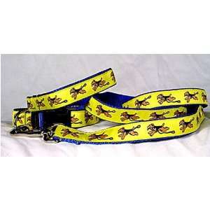  Designer Airedale Dog Leash   Yellow Airedale Leash  Six Feet 